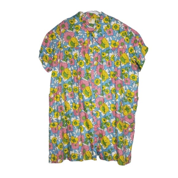Vintage Lane Bryant 60s Colorful Floral House Coat Plus Size 50-52 - Picture 3 of 15